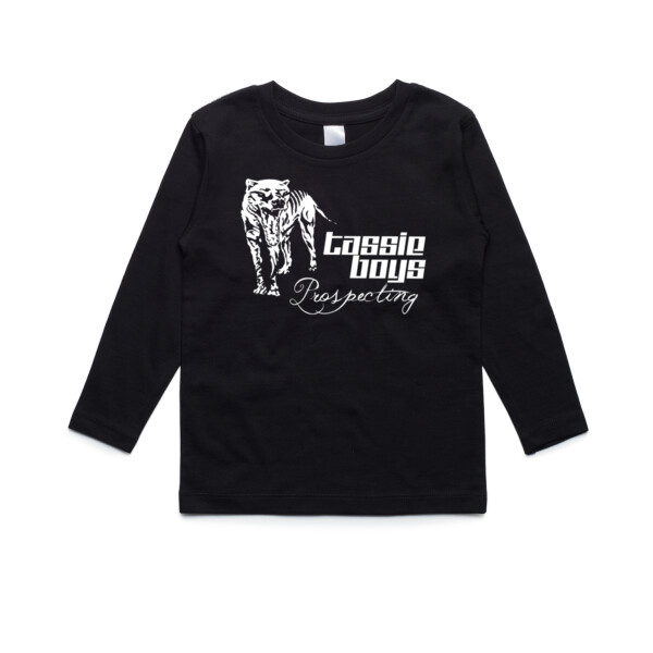Tassie Boys Prospecting Kids Long Sleeve T-Shirt Thumbnail
